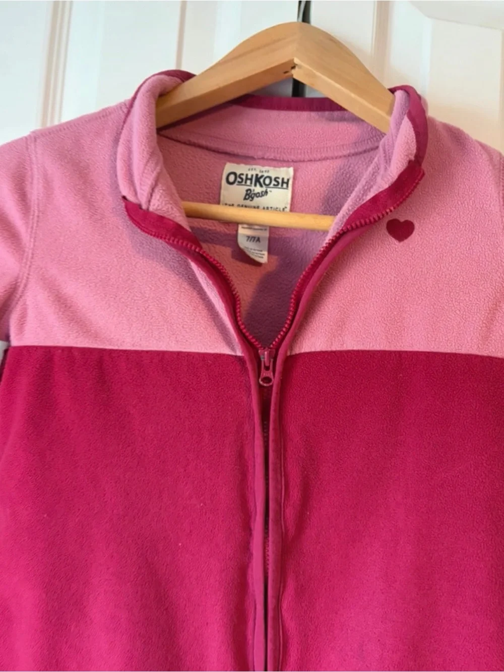 OshKosh B'gosh Two-Tone Pink Fleece Zip Hoodie